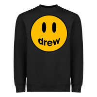 Black Drew Smile House Heavyweight Sweatshirt - artisFamous