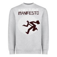 Heather Grey streetlight manisfesto vertigo Heavyweight Sweatshirt - artisFamous