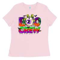 Bubblegum Pink boo crew Ladies Tee - CowGirlArtShop