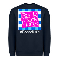 Navy back and body hurts Heavyweight Sweatshirt - artisFamous