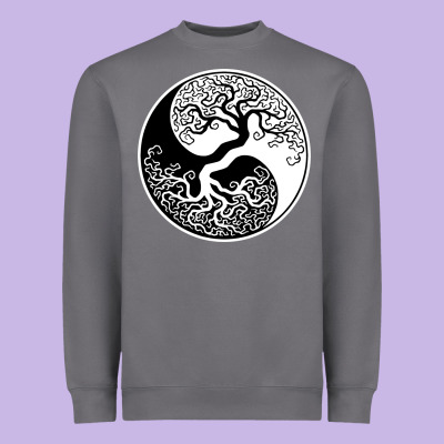 Tree Of Life Yin Yang Heavyweight Sweatshirt Designed By Artisfamous