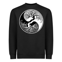 Black tree of life yin yang Heavyweight Sweatshirt - artisFamous