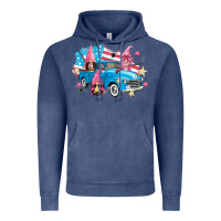 Vintage Denim American truck gnomes Vintage Hoodie - FaDigitalArtStudio