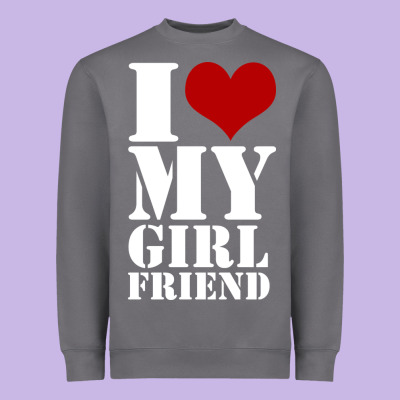 I Heart My Girlfriend Shirt Heavyweight Sweatshirt Designed By Artisfamous