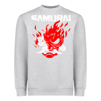 Heather Grey cyberpunk 2077 Heavyweight Sweatshirt - artisFamous