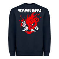 Navy cyberpunk 2077 Heavyweight Sweatshirt - artisFamous