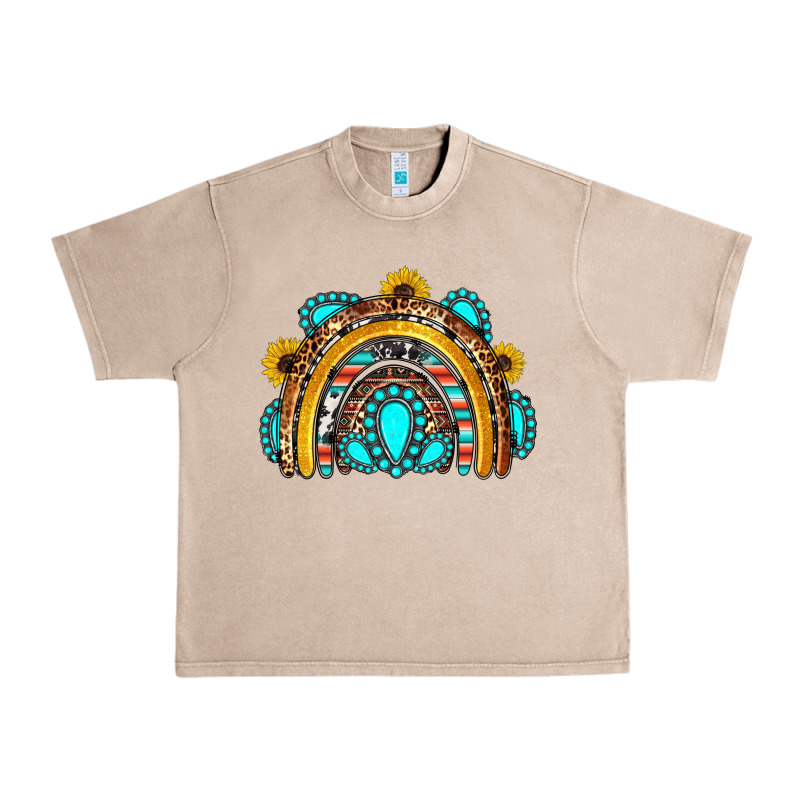 Western Gemstones Sunflowers Rainbow Urban Heavy Tee by OliviaCreatesArt | Teevron
