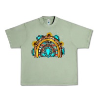 Oil Green western gemstones sunflowers rainbow Urban Heavy Tee - OliviaCreatesArt