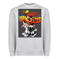 Heather Grey cartoon Heavyweight Sweatshirt - artisFamous