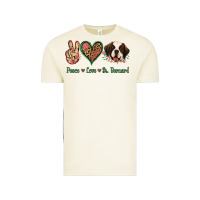 Vintage Arctic Peace Love St. Bernard Vintage Tee - Jasminsmagicworld