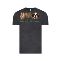 Vintage Black Peace Love St. Bernard Vintage Tee - Jasminsmagicworld