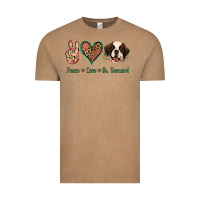 Vintage Coffee Peace Love St. Bernard Vintage Tee - Jasminsmagicworld