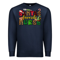 Navy santas favorite nurse Premium Sweatshirt - AdoDesignShop