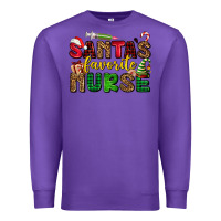 Purple santas favorite nurse Premium Sweatshirt - AdoDesignShop