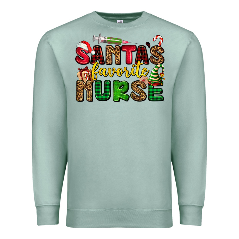 Santas Favorite Nurse Premium Sweatshirt by AdoDesignShop | Teevron