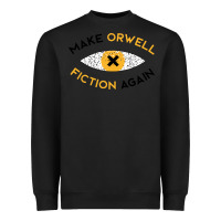 Black make orwell fiction again Heavyweight Sweatshirt - artisFamous