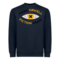 Navy make orwell fiction again Heavyweight Sweatshirt - artisFamous