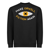 Black make orwell fiction again Heavyweight Sweatshirt - artisFamous