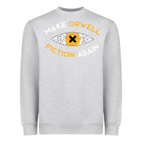 Heather Grey make orwell fiction again Heavyweight Sweatshirt - artisFamous