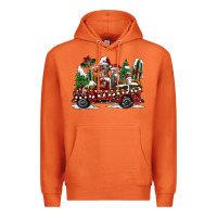 Carrot festive farm animal christmas truck Premium Hoodie - CowhideDigitalArt