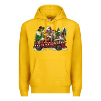 Lemon festive farm animal christmas truck Premium Hoodie - CowhideDigitalArt