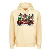 Pina Colada festive farm animal christmas truck Premium Hoodie - CowhideDigitalArt