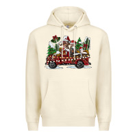Sandshell festive farm animal christmas truck Premium Hoodie - CowhideDigitalArt