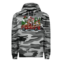 Slate Camo festive farm animal christmas truck Premium Hoodie - CowhideDigitalArt