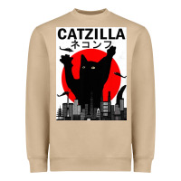 Mushroom vintage catzilla japanese sunset style Heavyweight Sweatshirt - artisFamous