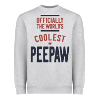 Heather Grey Officially The World's Coolest Peepaw | Mens Gift Heavyweight Sweatshirt - artisFamous