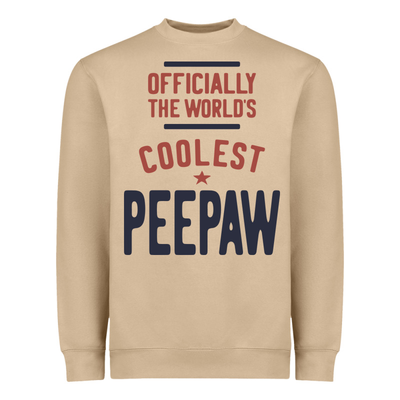 Officially The World's Coolest Peepaw | Mens Gift Heavyweight Sweatshirt by artisFamous | Teevron