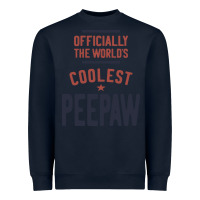 Navy Officially The World's Coolest Peepaw | Mens Gift Heavyweight Sweatshirt - artisFamous