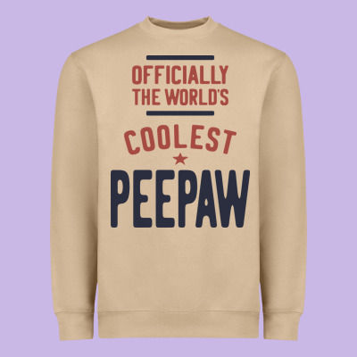 Officially The World's Coolest Peepaw | Mens Gift Heavyweight Sweatshirt Designed By Artisfamous