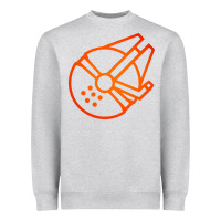 Heather Grey millennium falcon Heavyweight Sweatshirt - artisFamous