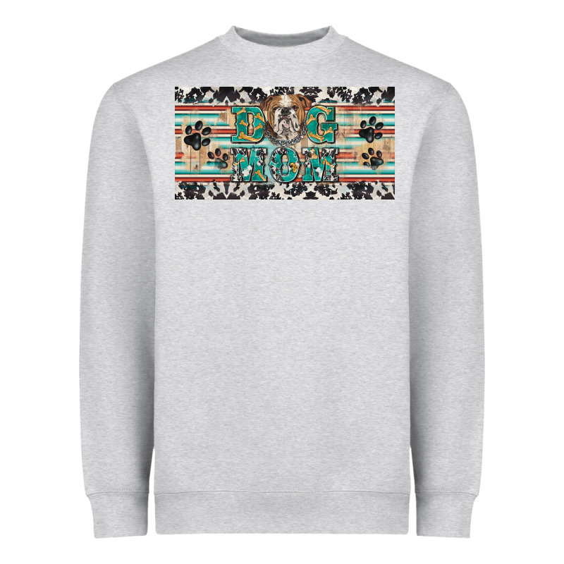 Dog Mom English Bulldog License Plate Template Heavyweight Sweatshirt by BarkalooDesign | Teevron