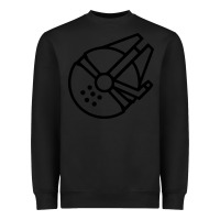 Black millennium falcon Heavyweight Sweatshirt - artisFamous