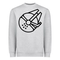 Heather Grey millennium falcon Heavyweight Sweatshirt - artisFamous