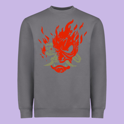 Punk Samurai Heavyweight Sweatshirt Designed By Artisfamous