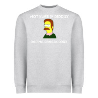 Heather Grey ned flanders Heavyweight Sweatshirt - artisFamous