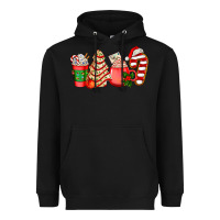 Black christmas tree cake and coffee cups ado Heavyweight Hoodie - AdoDesignShop