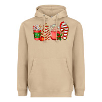 Mushroom christmas tree cake and coffee cups ado Heavyweight Hoodie - AdoDesignShop