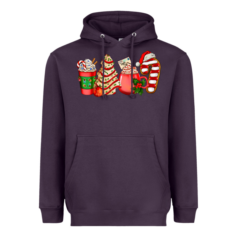 Christmas Tree Cake And Coffee Cups Ado Heavyweight Hoodie by AdoDesignShop | Teevron