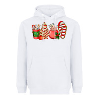 White christmas tree cake and coffee cups ado Heavyweight Hoodie - AdoDesignShop