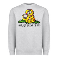 Heather Grey please tread on me Heavyweight Sweatshirt - artisFamous