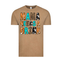 Vintage Coffee Mama Needs a Drink Vintage Tee - CowCowDesign