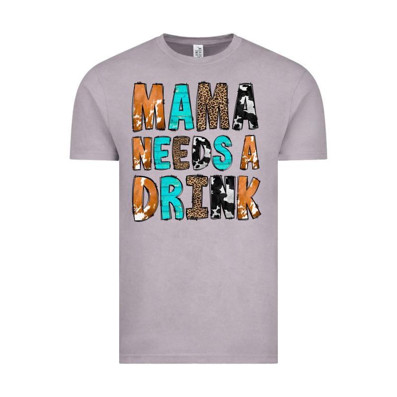 Mama Needs A Drink Vintage Tee by CowCowDesign | Teevron