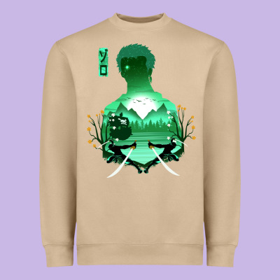 Zoro Heavyweight Sweatshirt Designed By Artisfamous