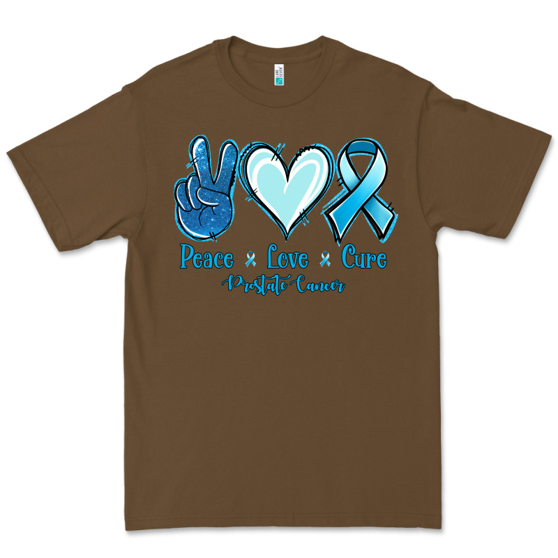 Peace Love Cure Prostate Cancer Premium Tee by Jasminsmagicworld | Teevron