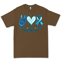 Cacao Peace Love Cure Prostate Cancer Premium Tee - Jasminsmagicworld