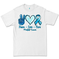 White Peace Love Cure Prostate Cancer Premium Tee - Jasminsmagicworld